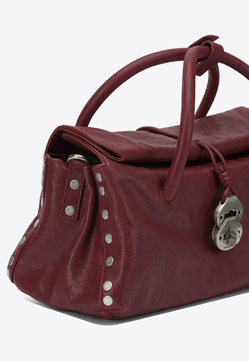 Zanellato Small Dotta Smooth Leather Top Handle Bag Red DOTTA TABACCO S0687502100000Z0992_eee0bab7-841f-4398-9b31-513c8fb1227c