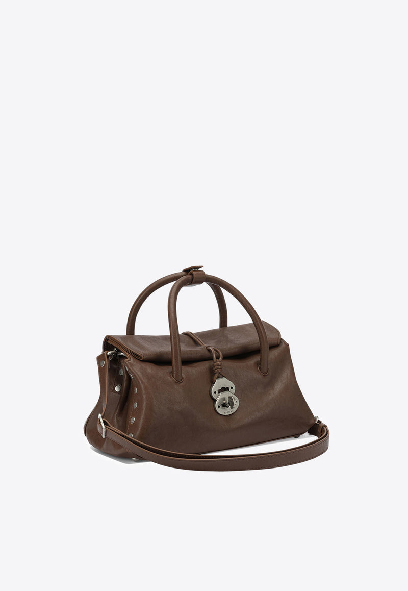 Zanellato Small Dotta Smooth Leather Top Handle Bag Brown DOTTA TABACCO S0687502100000Z1152_f38d4467-190f-4f88-943b-0962267b79d9