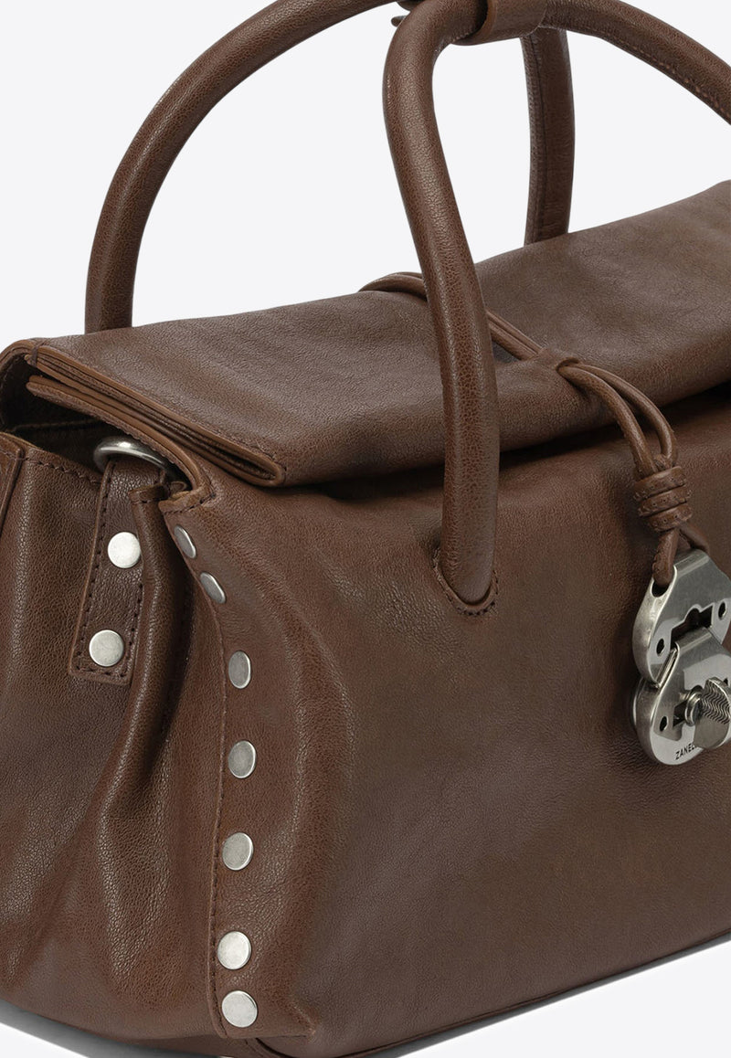 Zanellato Small Dotta Smooth Leather Top Handle Bag Brown DOTTA TABACCO S0687502100000Z1152_f38d4467-190f-4f88-943b-0962267b79d9