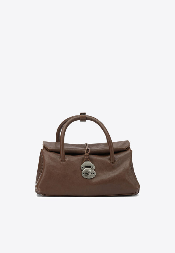 Zanellato Small Dotta Smooth Leather Top Handle Bag Brown DOTTA TABACCO S0687502100000Z1152_f38d4467-190f-4f88-943b-0962267b79d9