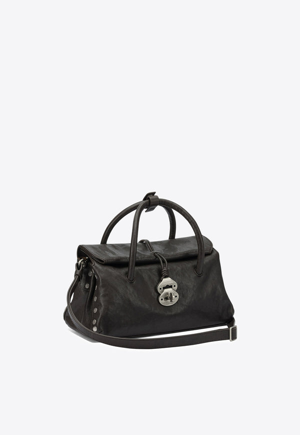 Zanellato Small Dotta Smooth Leather Top Handle Bag Dark Brown DOTTA TABACCO S0687502100000Z1153_f6852a43-e456-434d-a1f1-1c059f196940