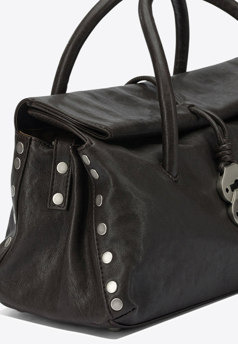 Zanellato Small Dotta Smooth Leather Top Handle Bag Dark Brown DOTTA TABACCO S0687502100000Z1153_f6852a43-e456-434d-a1f1-1c059f196940