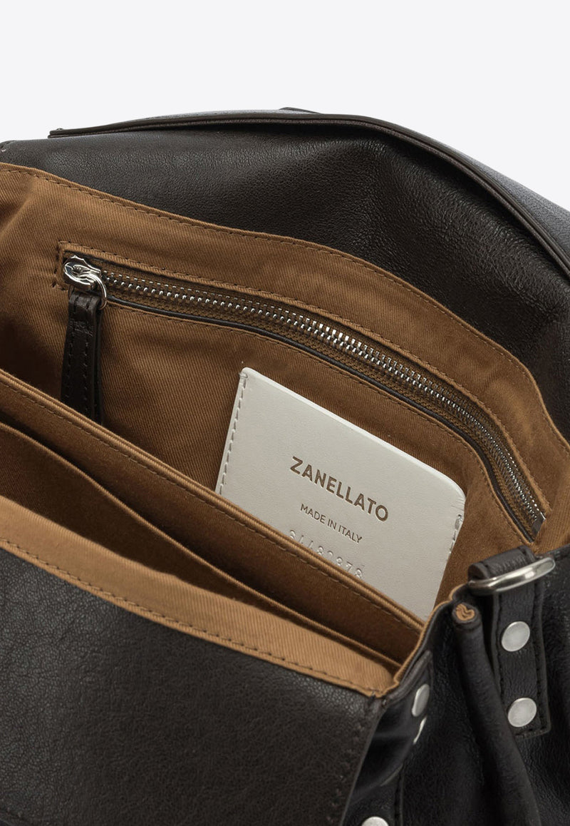 Zanellato Small Dotta Smooth Leather Top Handle Bag Dark Brown DOTTA TABACCO S0687502100000Z1153_f6852a43-e456-434d-a1f1-1c059f196940