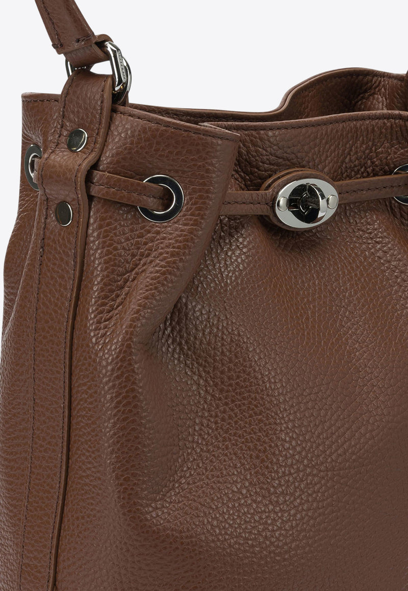 Zanellato Small Monda Hammered Leather Shoulder Bag Camel MONDA' DAILY S0689800040000Z0283_0ca87531-7800-47ae-a7e2-51d3c53002ef