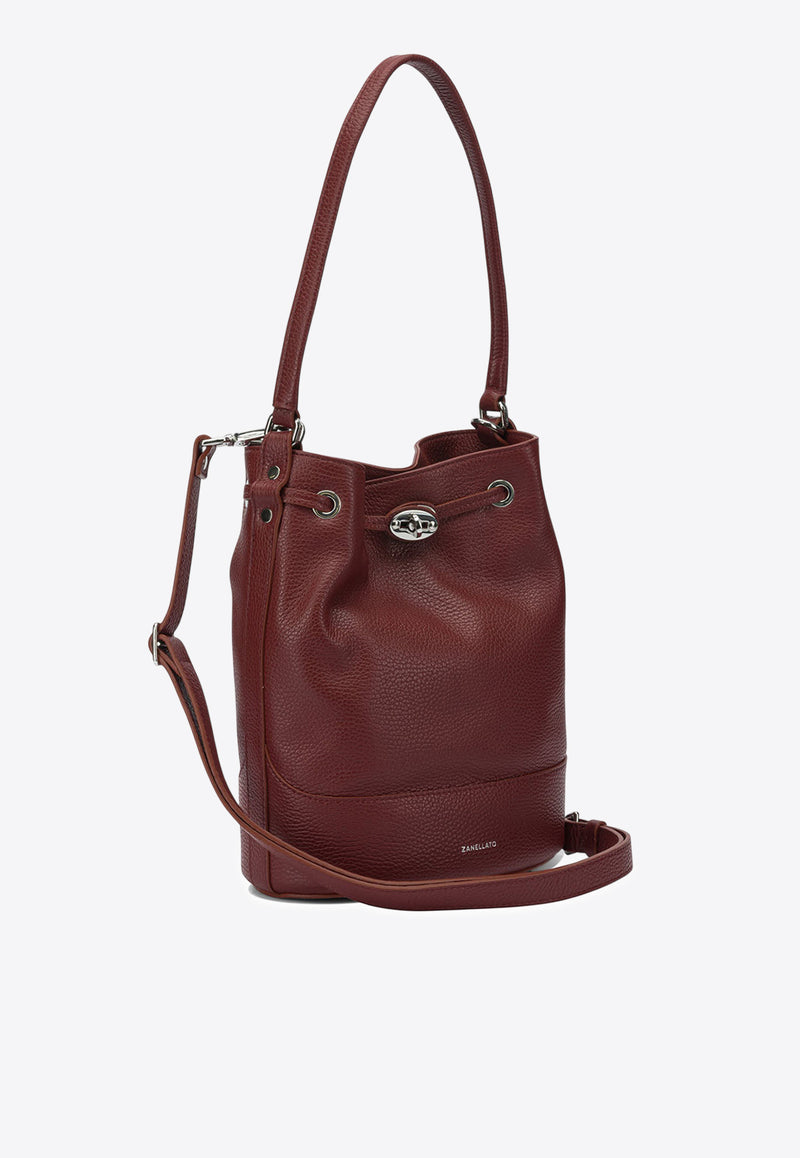 Zanellato Small Monda Hammered Leather Shoulder Bag Red MONDA' DAILY S0689800040000Z0940_192b16ba-3f22-48cf-b959-e93f3800e482