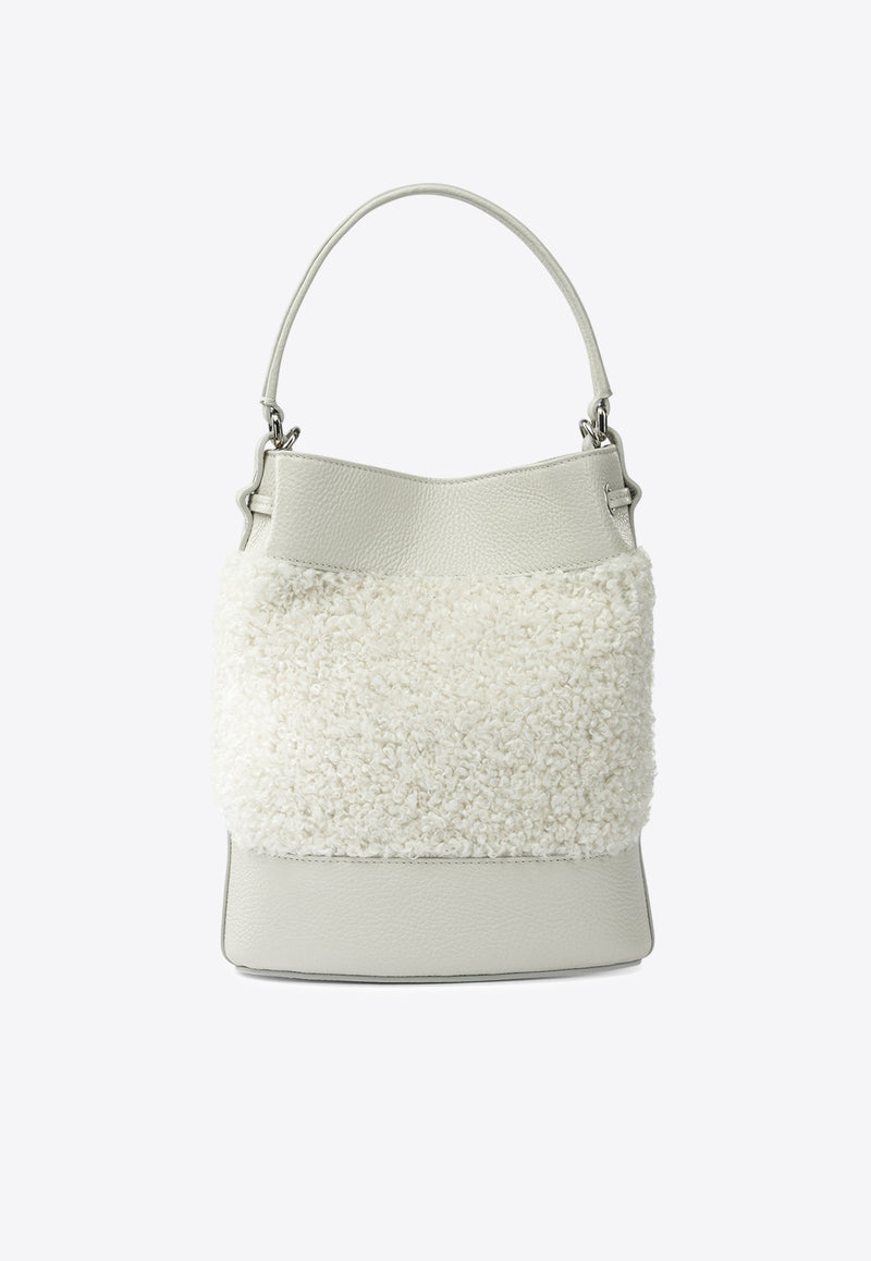 Zanellato Small Monda Shearling Bucket Bag White MONDA' DOLLY S0689801110000Z1110_65a413b9-3018-4a59-a0f4-120e704faaa3