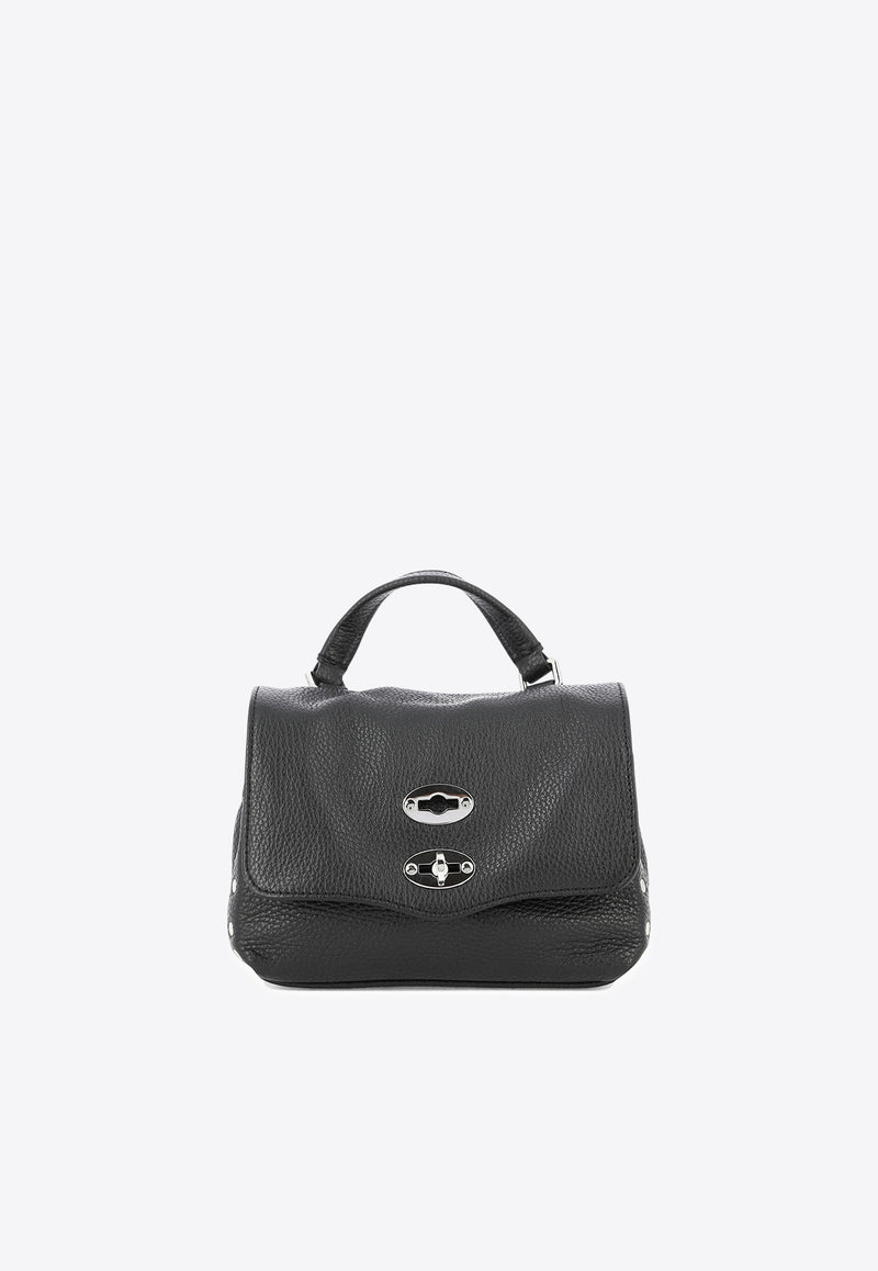 Zanellato Baby Postina Tumbled Leather Shoulder Bag Black POSTINA DAILY GIORNO BABY0680100050000Z0001_e77ea266-4772-456b-a48e-62c937c50d6a