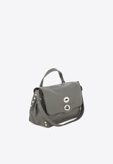 Zanellato Small Postina Tumbled Leather Shoulder Bag Gray POSTINA DAILY S0680100040000Z0130_1c99dd64-bcde-4db6-8c07-f20af08835a6