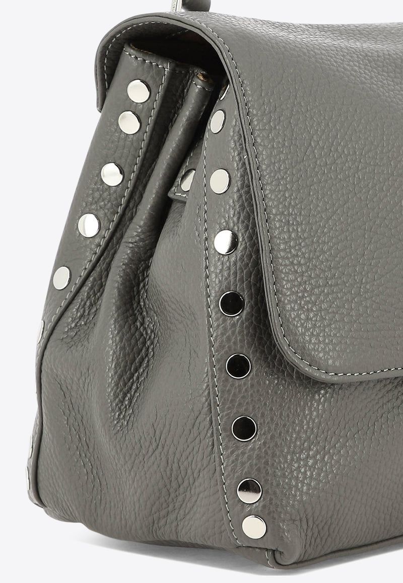 Zanellato Small Postina Tumbled Leather Shoulder Bag Gray POSTINA DAILY S0680100040000Z0130_1c99dd64-bcde-4db6-8c07-f20af08835a6