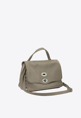 Zanellato Small Postina Tumbled Leather Shoulder Bag Taupe POSTINA DAILY S0680100040000Z0160_c1bfb146-d976-4e8f-a0b3-20cf58b4b731
