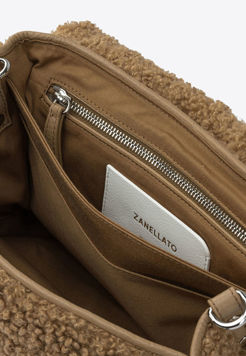 Zanellato Small Postina Shearling Top Handle Bag Brown POSTINA DOLLY S0685901110000Z0221_2da0b870-9236-4111-82e3-a6c44cdc28c2