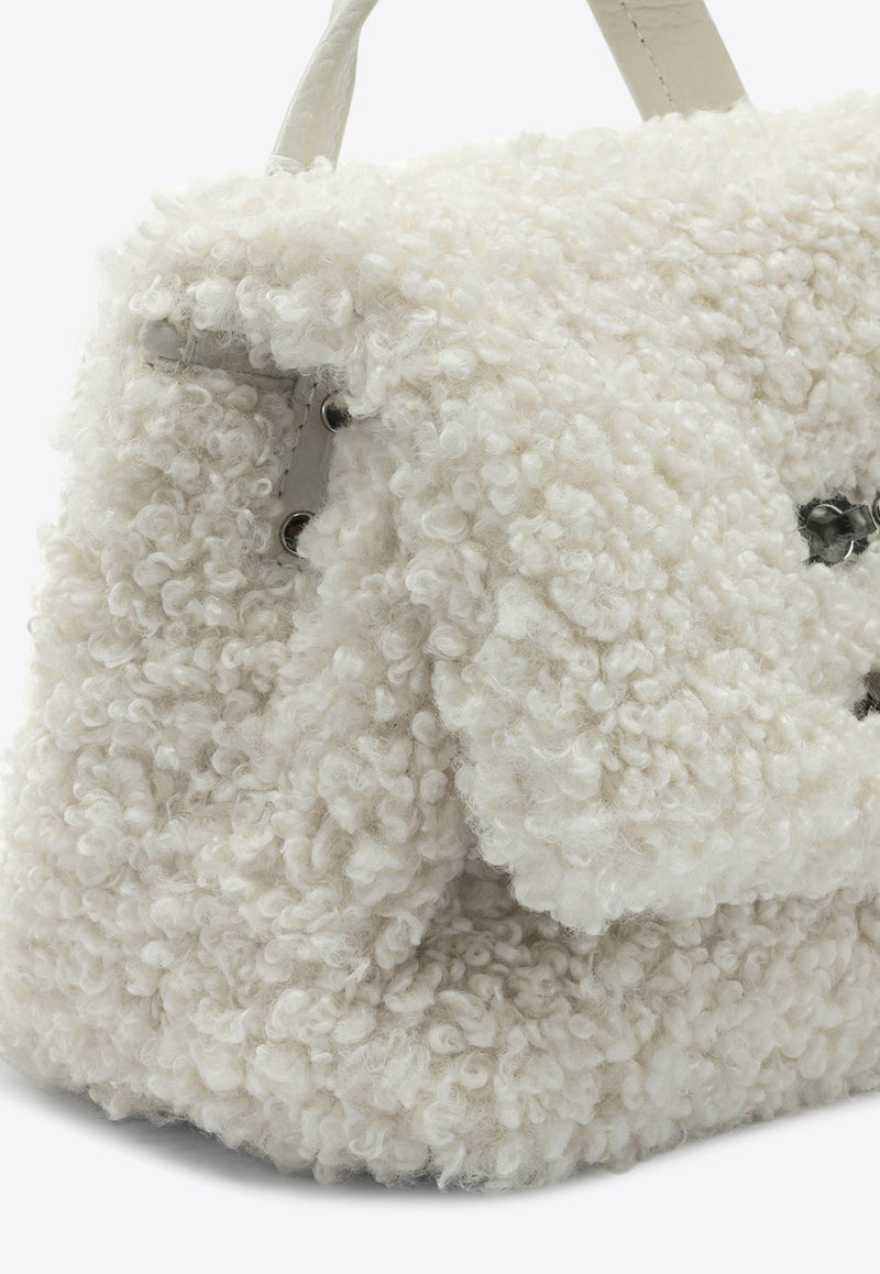 Zanellato Small Postina Shearling Top Handle Bag White POSTINA DOLLY S0685901110000Z1110_81147d58-0f09-4435-a0fc-623d3f88d603