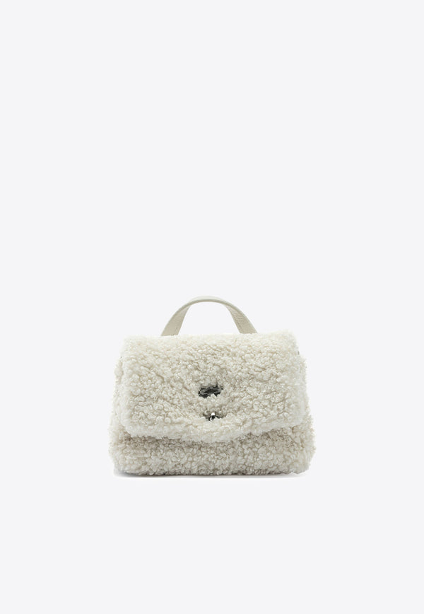 Zanellato Small Postina Shearling Top Handle Bag White POSTINA DOLLY S0685901110000Z1110_81147d58-0f09-4435-a0fc-623d3f88d603