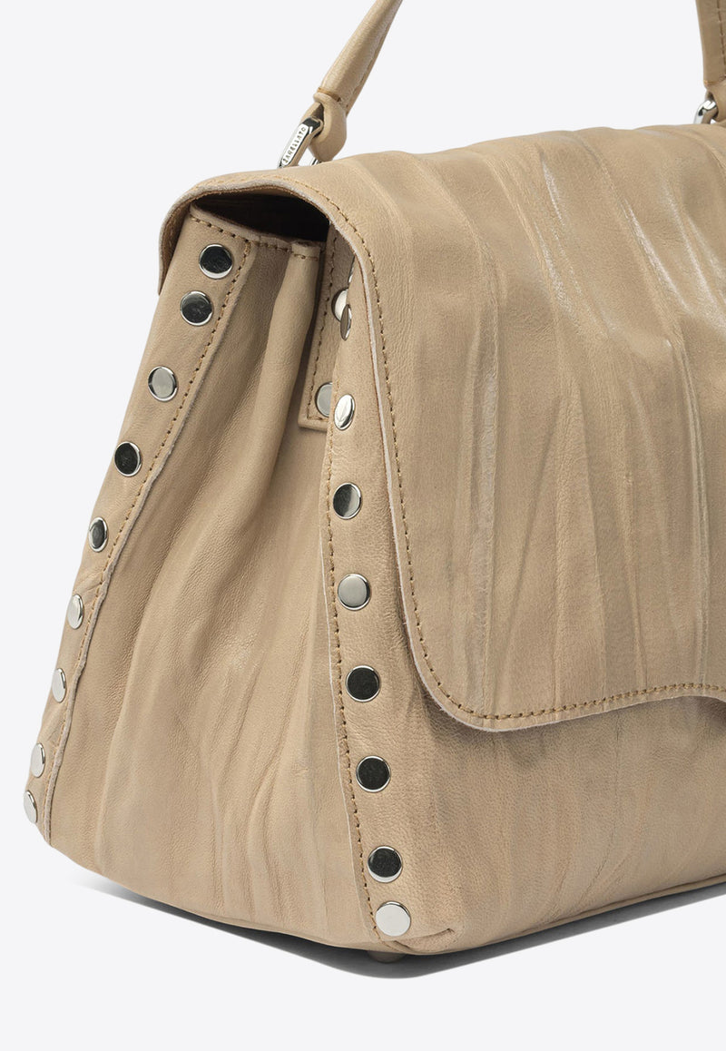Zanellato Small Postina Plisse Leather Shoulder Bag Beige POSTINA PLISSE' S0680902090000Z0334_6c6e90f8-33fd-499b-a6d5-39c5bda99209
