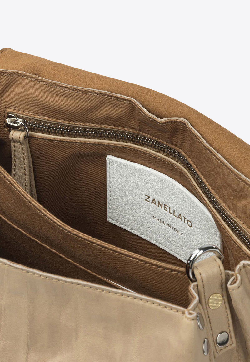 Zanellato Small Postina Plisse Leather Shoulder Bag Beige POSTINA PLISSE' S0680902090000Z0334_6c6e90f8-33fd-499b-a6d5-39c5bda99209