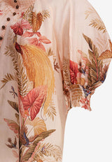 Zimmermann Ascension Printed Blouse Beige 4556TSS253CRMPLMFLO_81777