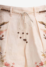 Zimmermann Ascension Printed Mini Shorts Pink 4557ASS253CRMPLMFLO_81627