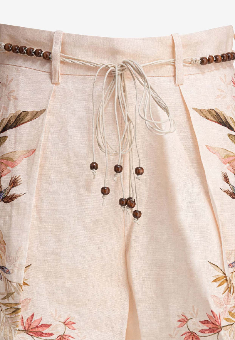 Zimmermann Ascension Printed Mini Shorts Pink 4557ASS253CRMPLMFLO_81627