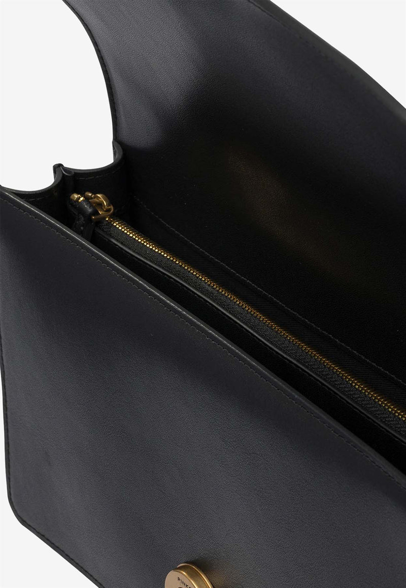 PINKO Medium Love Bag One Leather Crossbody Bag Black 105857A0F1Z99Q_82978