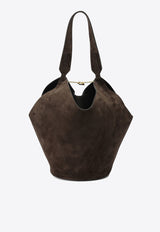 Khaite Lotus Suede Shoulder Bag Brown H2043-726950_1e41a591-391a-4356-8360-0297a997a6e1