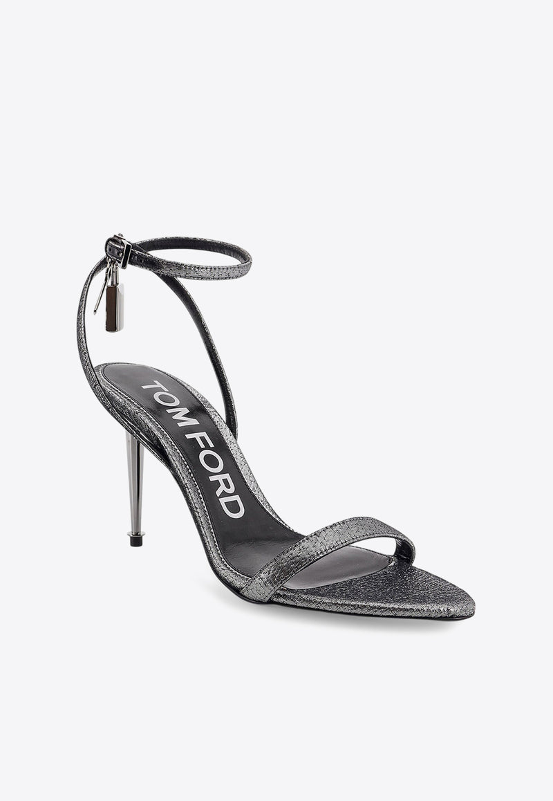 Tom Ford Padlock 85 Laminated Leather Sandals Silver W2748TSY054A1G001_DARK SILVER_29839737