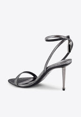 Tom Ford Padlock 85 Laminated Leather Sandals Silver W2748TSY054A1G001_DARK SILVER_29839737