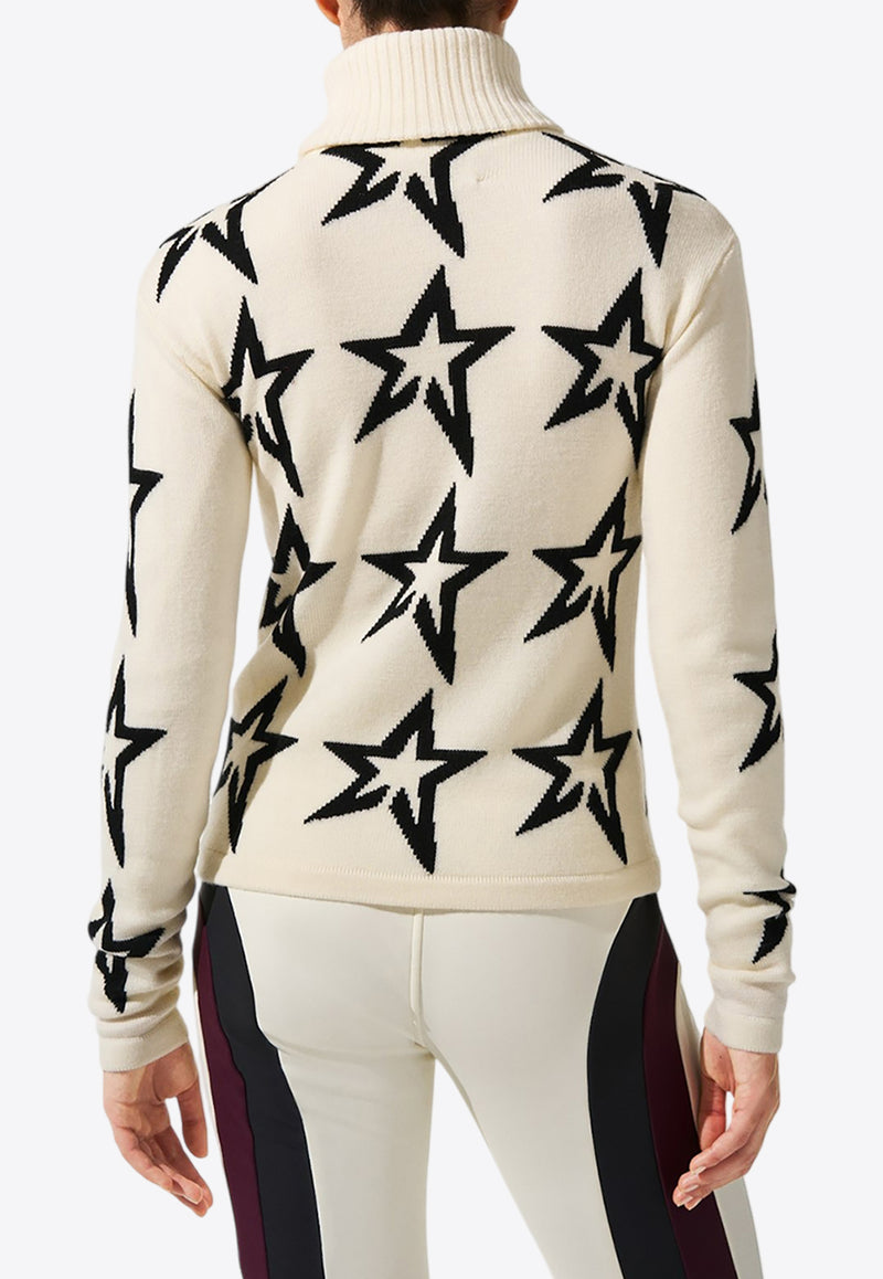 Perfect Moment Star Dust Wool Turtleneck Sweater White W3000090WHITE