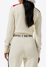 Perfect Moment La Tour Half-Zip Wool Sweater White W3001107BLACK/WHITE