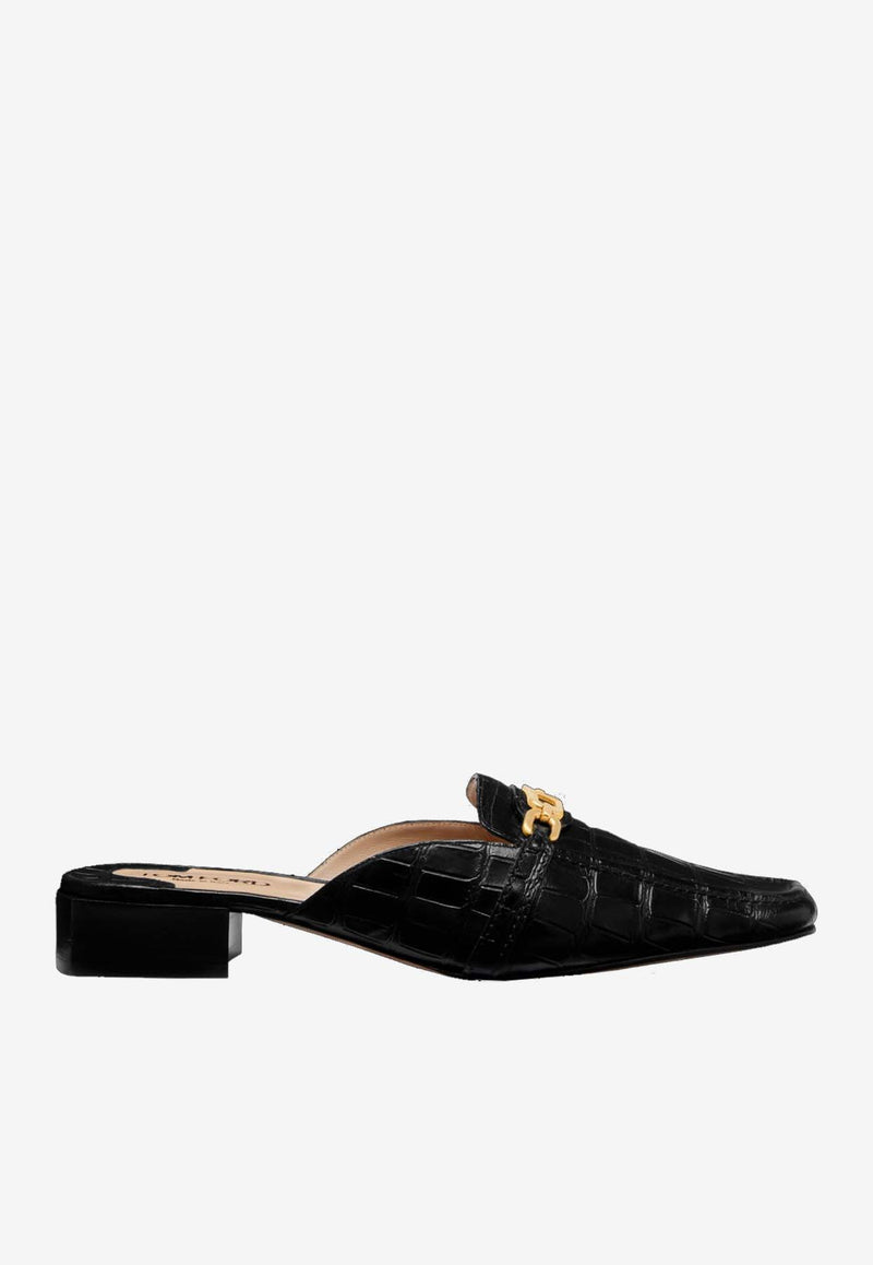 Tom Ford Whitney Croc-Embossed Leather Slippers W3354-LGO047X 1N001