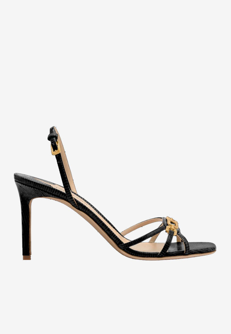Tom Ford Whitney 85 Lizard-Effect Leather Sandals W3387-LCL097X 1N001