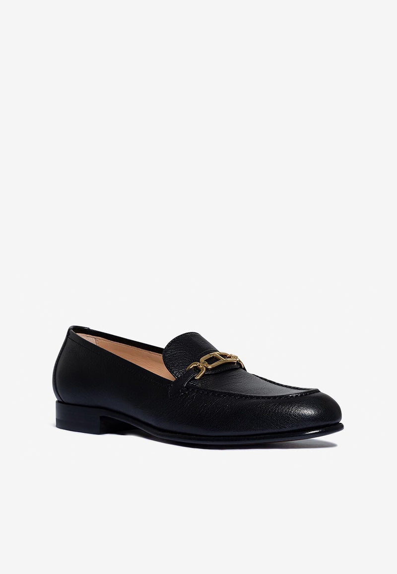 Tom Ford Grained Leather Loafers W3583-LGO060G 1N001 Black