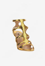 Tom Ford 105 Metallic Leather Sandals W3623-LCL232G 1Y023 Gold