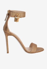 Tom Ford 105 Padlock Leather Sandals W3673-EAY001G 1Y028 Gold
