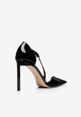 105 Patent Leather Asymmetric Pumps