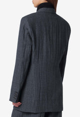 Our Legacy Wool-Blend Single-Breasted Blazer Gray W4250CSWO/R_OLEGA-SG