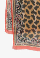 Etro Leopard Print Scarf Multicolor WATA0009-AKD88 X0814