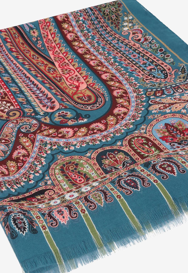 Etro Paisley Print Silk Scarf Multicolor WATA0010-AKB76 S9880