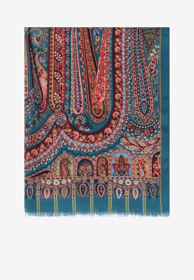 Etro Paisley Print Silk Scarf Multicolor WATA0010-AKB76 S9880