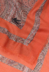 Etro Paisley Jacquard Modal Shawl Coral WAYA0001-AKE96 S9870