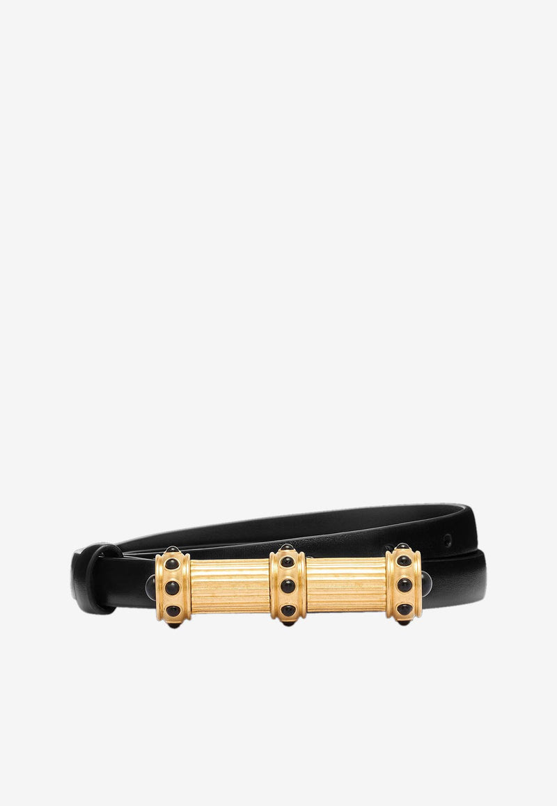 Tom Ford Cabochon Leather Belt WB298-LCL056X 1N001 Black