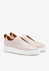 Santoni Slip-On Leather Sneakers Nude WBCD61265BARTLLKI40BEIGE