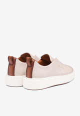 Santoni Slip-On Leather Sneakers Nude WBCD61265BARTLLKI40BEIGE