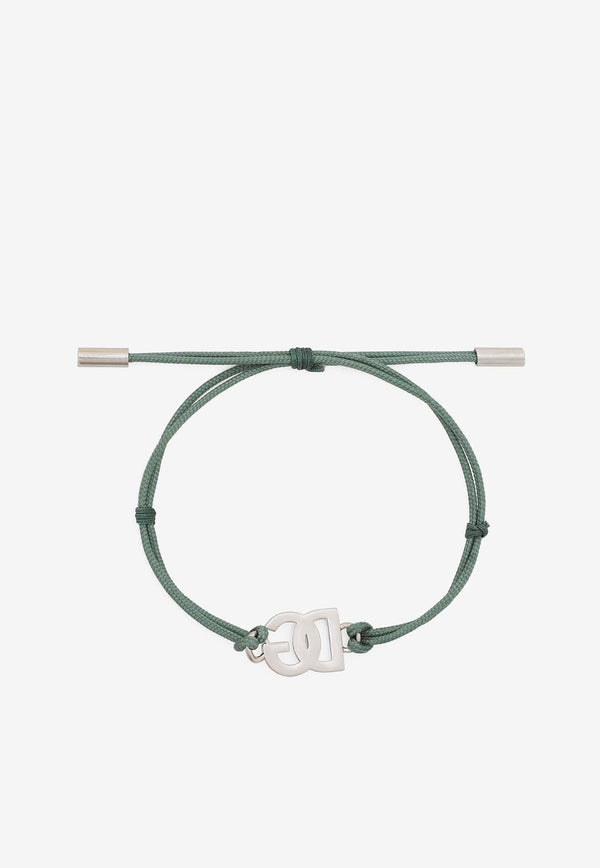 Dolce & Gabbana DG Logo Cord Bracelet WBP5L1 W1111 V0153 Green