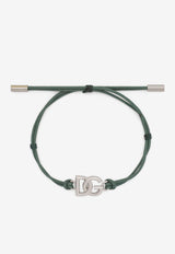 Dolce & Gabbana DG Logo Cord Bracelet WBP5L1 W1111 V0153 Green