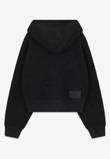 WE11-DONE Pierced Boucle Hooded Sweatshirt Gray WD-KJ2-25-641-W-CH_CHARCOAL