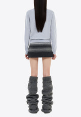 WE11-DONE Gradient Boucle Mini Skirt Gray WD-KS2-25-660-W-DG_GREY