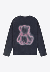 WE11-DONE Choker Teddy Print Long-Sleeved T-shirt Navy WD-TT3-25-748-U-NV_NAVY