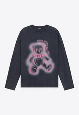 WE11-DONE Choker Teddy Print Long-Sleeved T-shirt Navy WD-TT3-25-748-U-NV_NAVY