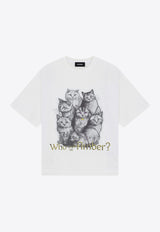 WE11-DONE Printed Cats T-shirt White WD-TT3-25-755-U-WH_WHITE