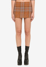 We11Done Check Wool Mini Skirt WDSK322240WWO/L